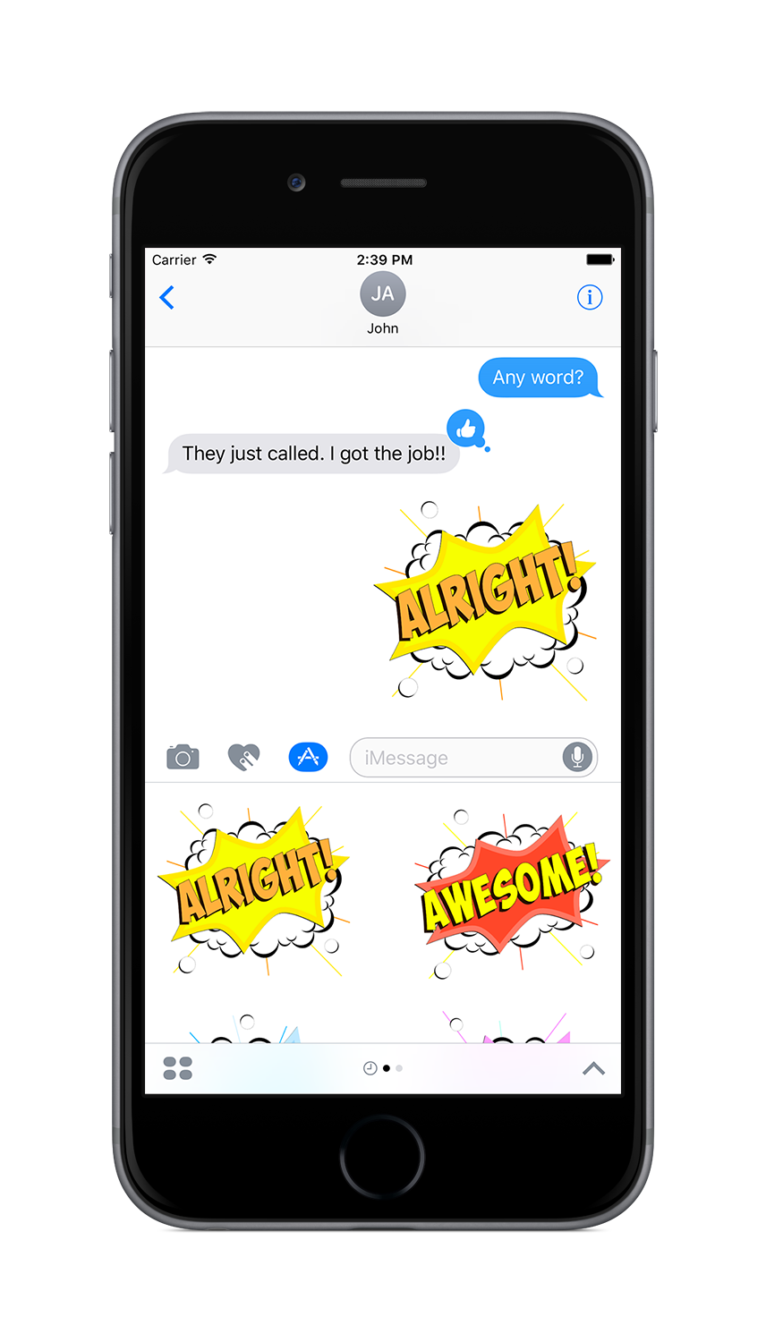 Shout! Stickers for iMessage